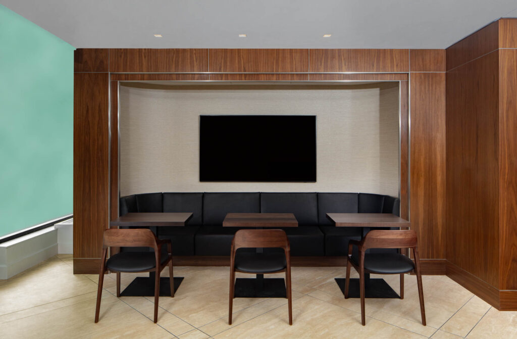 Interior photographer New York corporate lounge