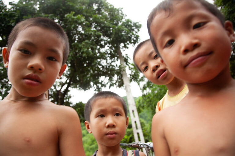 Group of children in Mai Chau, Vietnam