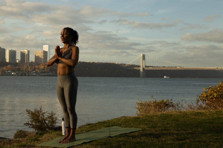 Black woman yoga instructor