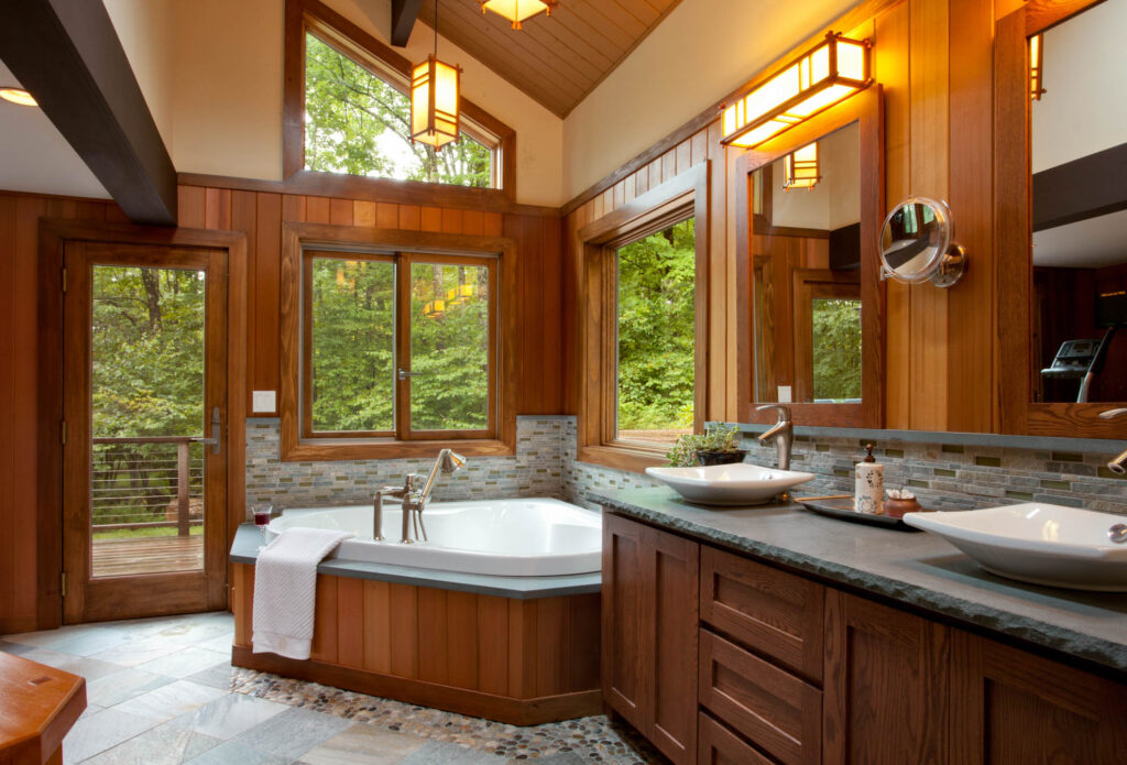 Interior photography - bathroom with big tub