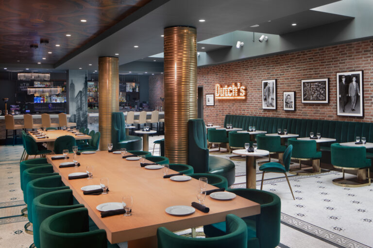Interior photograph of a hotel restaurant shot by an interior photographer in New York