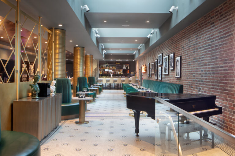 Interior photograph of a hotel restaurant shot by an interior photographer in New York
