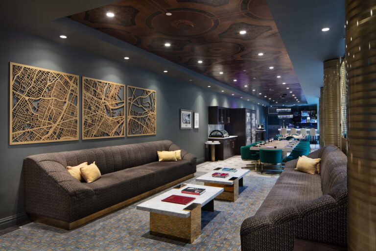 Interior photograph of a hotel restaurant shot by an interior photographer in New York
