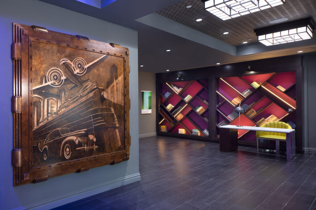 Interior photograph of a hotel lobby shot by an interior photographer in New York