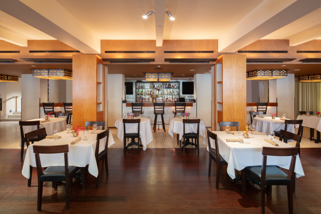 Restaurant interior by an interior design photographer