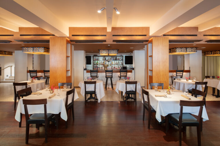 Restaurant interior by an interior design photographer