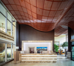 Hotel lobby interior by an interior design photographer