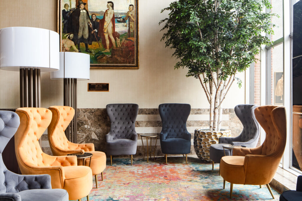 Hotel lobby interior by an interior design photographer